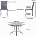 Ver mais imagens de Mesa Ascoli 120 Cm com 6 Cadeiras Cannes de Alumínio Trama Prata
