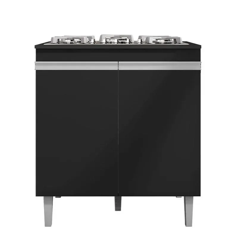 Balcão Cooktop Andréia Preto - Ajl