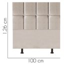Ver imagem 2 de Cabeceira Cama Box Solteiro King Estofada Poliana 100 Cm Suede:bege