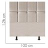 Cabeceira Cama Box Solteiro King Estofada Poliana 100 Cm Suede:bege - 2