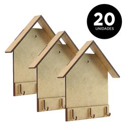 Porta Chave Casinha MDF - Kit 20 Peças para Sua Casa-  Decoração/Sala/Organizador/Porta chaves - 3