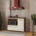 Ver imagem 5 de Balcão para Cooktop 5 Bocas 3 Portas com Tampo Cortado Anita Savana/Off White