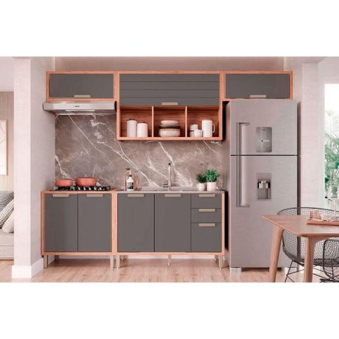 Módulo Cozinha Mgm Eloise 5 Peças C5p256 Cinamomo/titanium-mgm