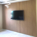 Ver imagem 4 de Kit Caixa 10 Ripado Painel Madeira MDF Parede e Teto 0,55cm x 2,70cm