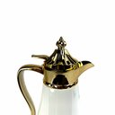 Ver imagem 4 de Garrafa Térmica Branco com Dourado 1l - 33x20cm - Uso Doméstico - Conforto para Sua Casa - Elegância