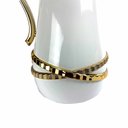 Ver imagem 5 de Garrafa Térmica Branco com Dourado 1l - 33x20cm - Uso Doméstico - Conforto para Sua Casa - Elegância