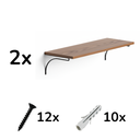 Ver imagem 4 de 2 Prateleira Industrial Mdf 30x100cm Suporte Piatina