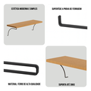 Ver imagem 7 de 2 Prateleira Industrial Mdf 30x100cm Suporte Piatina