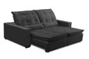 Ver imagem 1 de Sofa Retratil Reclinavel 2 Lugares 1,80m Atlantis Veludo Cinza Grafite Lansofbr Lansof Brasil