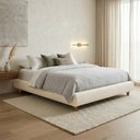 Ver imagem 3 de Cama Casal Base Box Pés Madeira 156cm Nami Facto Pérola - Nexta Casa
