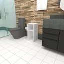 Ver imagem 2 de Armário Banheiro Auxiliar Banheiro Mesa Lateral para Vazo Sanitário Branco
