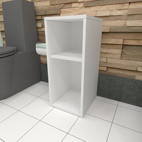 Armário Banheiro Auxiliar Banheiro Mesa Lateral para Vazo Sanitário Branco