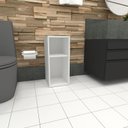 Ver imagem 3 de Armário Banheiro Auxiliar Banheiro Mesa Lateral para Vazo Sanitário Branco