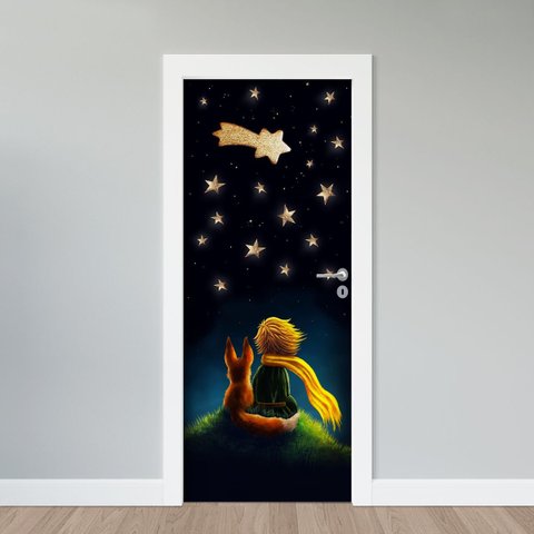 Adesivo de Porta - Pequeno Príncipe
