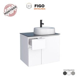 Gabinete para Banheiro em Aço Figo 60 Cozimax Branco - 60 - 6