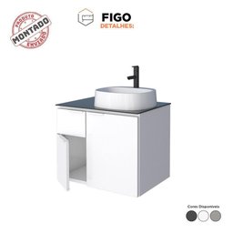 Gabinete para Banheiro em Aço Figo 60 Cozimax Branco - 60 - 7