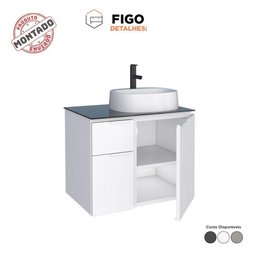 Gabinete para Banheiro em Aço Figo 60 Cozimax Branco - 60 - 5