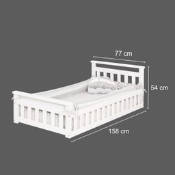 Cama Infantil com Grade Bella Rosa Com Colchão - 4