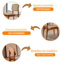 Ver imagem 5 de Conjunto com 2 Cadeiras Malta em Madeira Maciça para Sala de Jantar Moderna Mobília