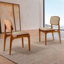 Ver imagem 2 de Conjunto com 2 Cadeiras Malta em Madeira Maciça para Sala de Jantar Moderna Mobília