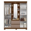 Ver imagem 4 de Guarda Roupa Casal Capelinha Olímpia 4 Portas e 2 Gavetas com Espelho Nogueira/capuccino - Móveis
