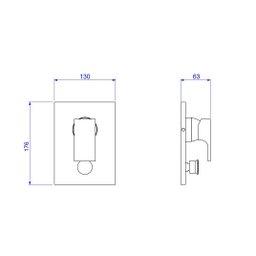 Acabamento Misturador Monocomando 4 Vias Deca Unic - 4994C90 - 3 Acabamento Misturador Monocomando 4 Vias Deca Unic - 4994C90 - 3