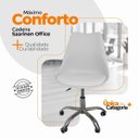 Ver imagem 4 de Cadeira Office Base Cromada Oficial com Rodízio Giratória Saarinen - Branco - 10