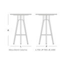 Ver imagem 3 de Mesa Bistrô Catarina de Madeira Eucalipto Nobre com Tampo MDF Laminado Cinamomo-Facinatta Preto