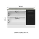 Ver imagem 5 de Balcão Multiuso 120cm 2 Portas 3 Gavetas Agata Madesa