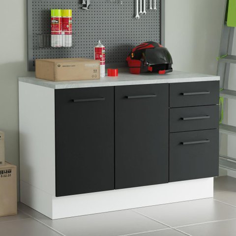 Balcão Multiuso 120cm 2 Portas 3 Gavetas Agata Madesa