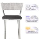 Ver imagem 3 de Banqueta Bistro para Bar, Cozinha, Balcão em Alumínio e Fibra Tc Zanutto 5 Unidades Marmore