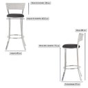 Ver imagem 2 de Banqueta Bistro para Bar, Cozinha, Balcão em Alumínio e Fibra Tc Zanutto 5 Unidades Marmore