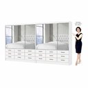 Ver imagem 4 de Closet Sevilha 6 Portas Casal Duplo Premium 18 Gavetas Cario Branco