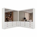 Ver imagem 3 de Closet Sevilha 6 Portas Casal Duplo Premium 18 Gavetas Cario Branco