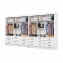Ver imagem 2 de Closet Sevilha 6 Portas Casal Duplo Premium 18 Gavetas Cario Branco