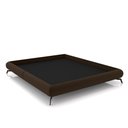 Ver imagem 1 de Cama de Casal Avulsa Bezos Madeira Imunizada Pés em Aço Revestimento Veludo Marrom G91 - Gran Belo