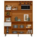 Ver imagem 4 de Kit Armário Cozinha Alice 6 Portas Freijó Off White Poliman