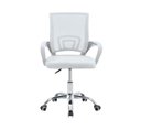 Ver imagem 1 de Kit 2 Cadeiras Escritório Giratória Office Arco Estofado Mesh Branca