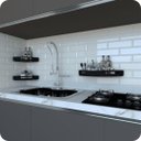 Ver imagem 3 de Porta Temperos e Condimentos de Parede Preto Fosco Multiuso