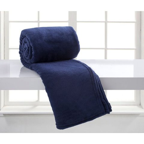 Manta Microfibra King Home Design - Azul