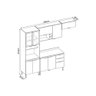 Cozinha Compacta Firenze 4 Peças (2 Aéreos + 1 Balcão + 1 Paneleiro) Fmt005 Amendola-branco - Dem - 3