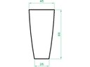 Ver imagem 3 de Vaso Planta 90x45 Moderno Trapézio Polietileno - VINHO BORDO 021