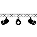 Ver imagem 1 de Adesivo Parede Holofote Cinema Teto Filme Quarto e Sala:preto