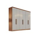 Ver imagem 1 de Guarda Roupa Casal 6 Portas e 8 Gavetas Vértice Freijo Cumaru C/ Fendi - Novo Horizonte