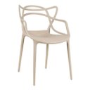 Ver imagem 2 de Kit 2 Cadeiras Allegra Nude – Design Moderno, Resistente e Fácil de Limpar