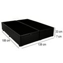 Ver imagem 5 de Cama Box Baú Casal Bipartido Sintético Preto Emth 138x188x40