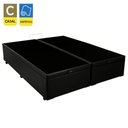 Ver imagem 2 de Cama Box Baú Casal Bipartido Sintético Preto Emth 138x188x40