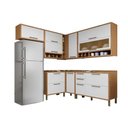 Ver imagem 5 de Kit Cozinha Modulada 7 Peças Syrah (4aéreos+3balcões) C7p85 Amendoa/branco - Ronipa