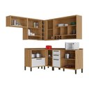 Ver imagem 4 de Kit Cozinha Modulada 7 Peças Syrah (4aéreos+3balcões) C7p85 Amendoa/branco - Ronipa