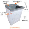 Gabinete em Plástico Abs Tanque com Esfregadeira Lateral de Fibra 40 Litros - 4